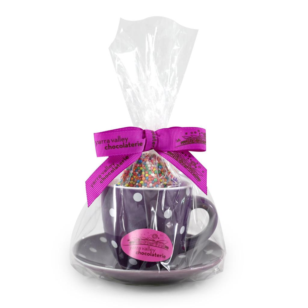 Dotty Cup and Saucer with Polka Dot Egg 40g