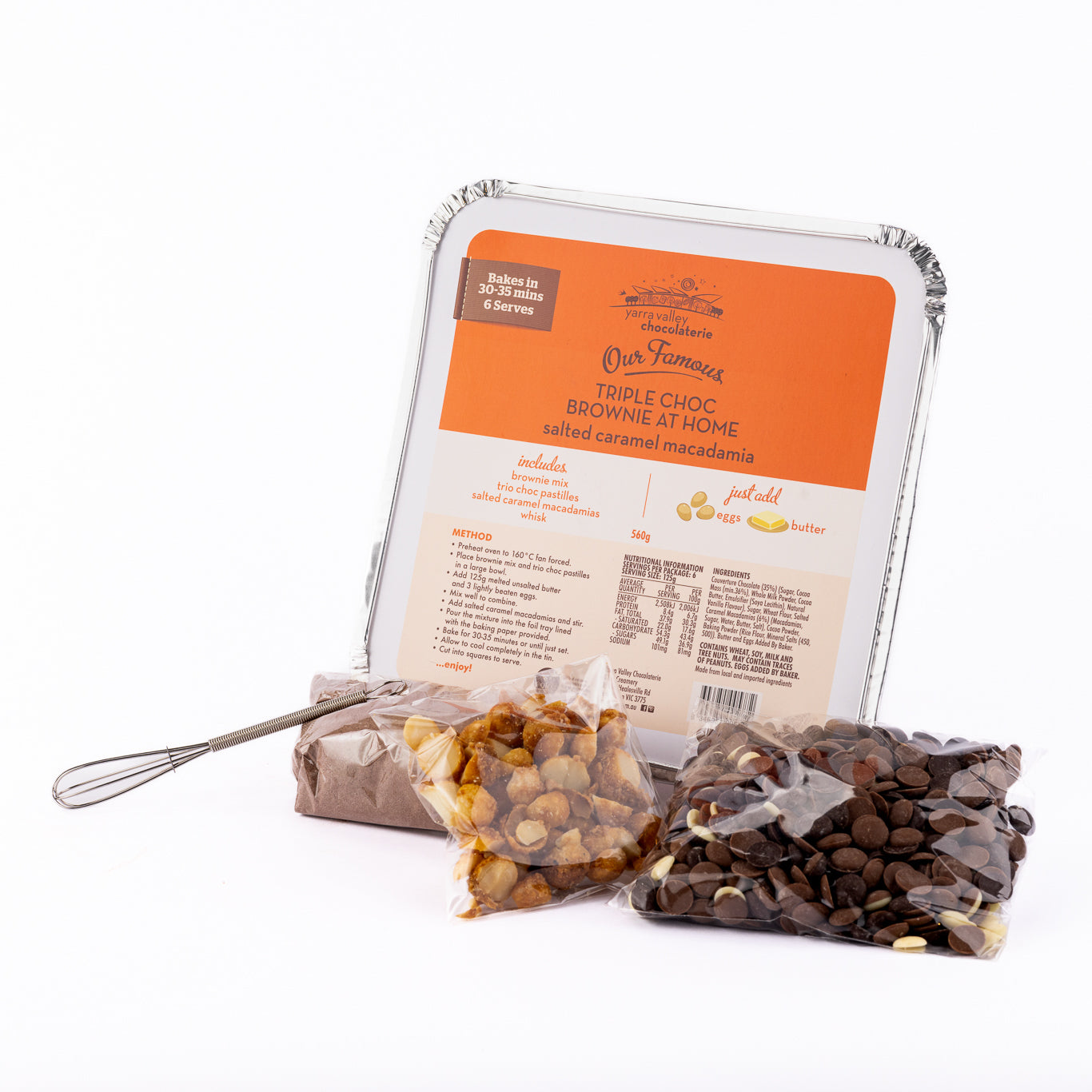 Brownie Bake at Home Kit Salted Caramel Macadamia