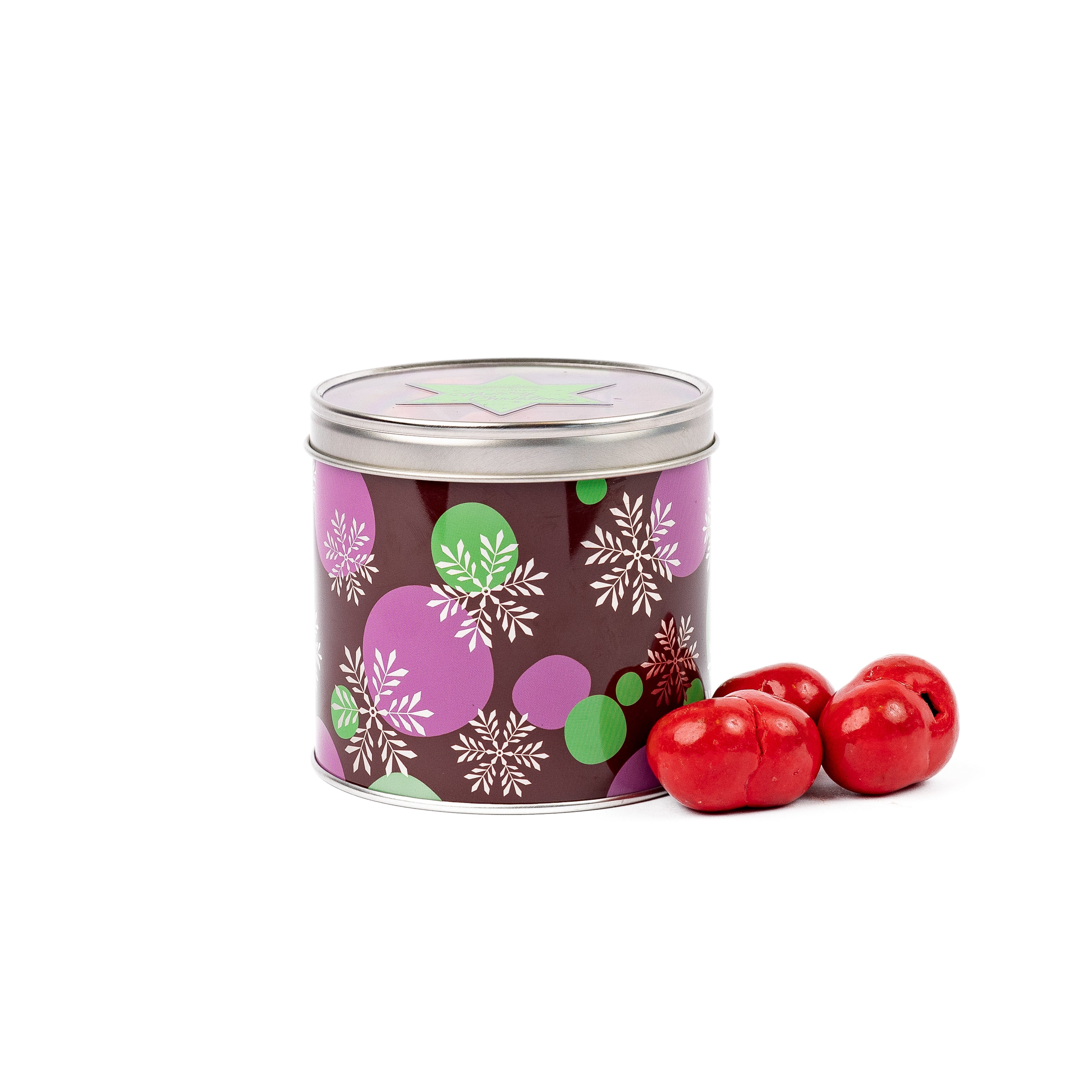 Christmas Snowflake Tin Freeze Dried Raspberry 200g