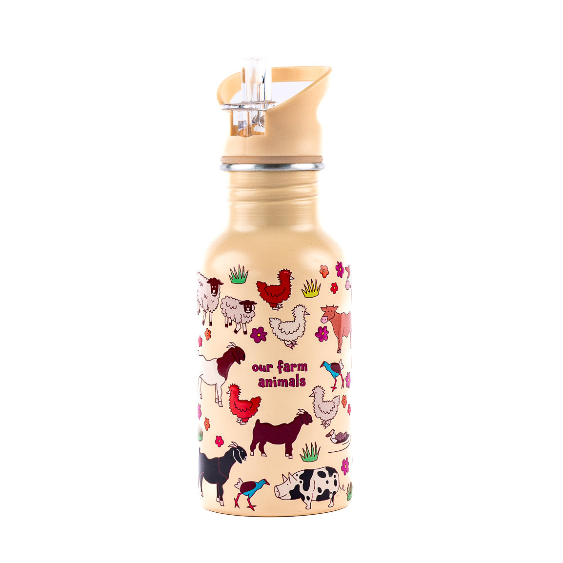 Kids Drink Bottle Farm Animals