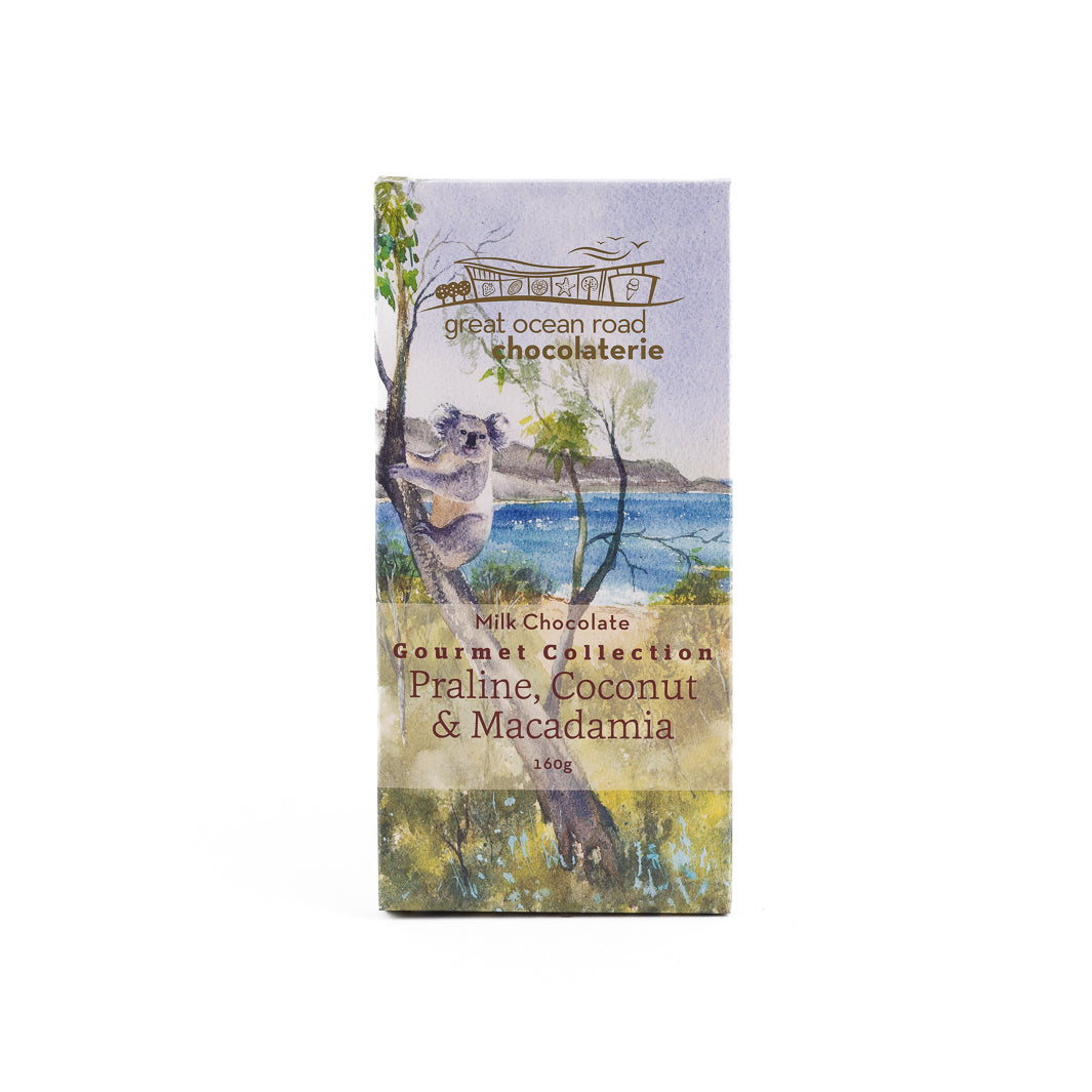 Gourmet Bar Praline Coconut & Macadamia 160g