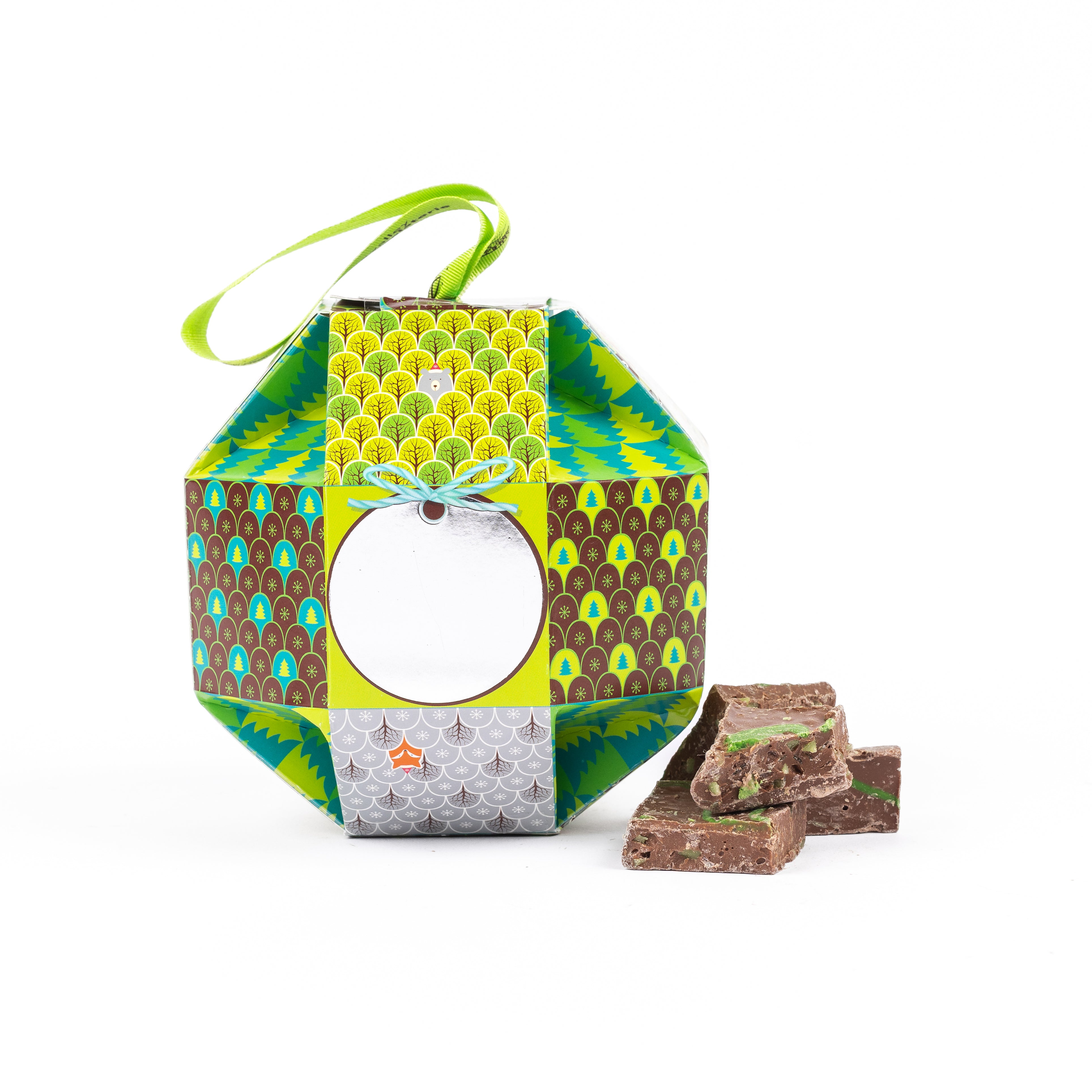 Christmas Bauble Forest Animals Mint Slice 250g